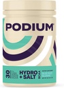 Podium Nutrition, pó de BCAA instantaneamente, hidro e sal, azul Razz Slushie, 30 Servings, Eletrólitos, Hidratação, Recuperação