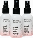 Evoluído pela natureza Corpo Spray & Névoa de rosto para a pele propensa a Eczema, Bons dias Spray de pele, 3 Pack, Corpo clinicamente comprovado e Spray Facial, Ajuda a reduzir a irritação e vermelhidão da pele seca e sensível