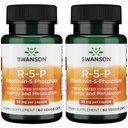 Swanson R-5-P (Riboflavina-5-Fosfato) - Suplemento Vitamina B2 Promovendo Energia, Metabolismo e Saúde da Visão - Fórmula de Bem-Estar Natural - (60 Cápsulas) (2 Embalagem)