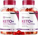 (2 Pack) Premier Keto Plus ACV Gummies para perda de peso, Premier Keto ACV Gummies, Premier Keto Gummies, Premier Keto+ Gummy Extreme, 2 meses