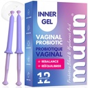 Muun Women's Vaginal Probióticos I Feast Infection & BV Treatment Pack 12 I Moisturizer Vaginal para Secura e Promova o pH equilíbrio I Odor feminino Eliminação & Saúde Vaginal I Hormona & Estrogênio Livre