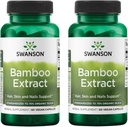 Swanson Bambu Extract - Natural Hair, Skin and Nails Supplement - 70% Sílica Conteúdo Apoio à Formação de Colágeno e Crescimento Ósseo - (60 Veggie Cápsulas, 300mg Cada) (2 Embalagem)