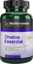 Colina, Cérebro Pré-Natal e Suporte Cognitivo Vitamina, Kosher, Vegetariana, Suplemento de Colina para Grávidas e Enfermeiras, 550mg de Colina por Serviço, Suprimento de 60 dias