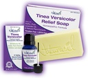 Tinea Versicolor Full Body Value Pack - Líquido de alívio alvo (15mL) + 1 Sabonete Anti-Itch . Ingredientes naturais para Ringworm, Candida, Coceira e Tinea .