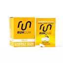 RUN GUM Fruit Energy Maswing Gum 50mg Taurina de cafeína & B-Vitaminas por peça, 24 Peças (Pacote de 12) Livre de Açúcar, Zero Caloria, Sem Aspartame, e Gluten Free