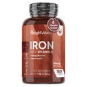 PesoWorld Iron Supplement 65mg - com vitamina C 125mg - 180 Tablets Vegan (6 meses de fornecimento) - Gentil Carbonyl Iron Supplement for Women & Men - Energy Booster & Blood Heath - Não-GMO & Gluten-Free