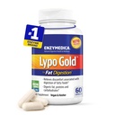 Enzimedica Lypo Gold, Enzimas Digestivas Lipase de alta potência para Digestão de Gordura, Suportes Ocasional Bloating Alief & Saúde Digestiva, Keto-Amigo, Vegan, 60 Cápsulas