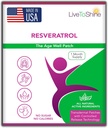 Live To Shine Resveratrol Patch - Suporte antioxidante baseado em plantas transdérmicas para envelhecimento saudável e bem-estar - 30 Patches para mulheres e homens - EUA Made