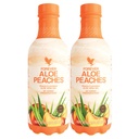 Viver para sempre - Aloe Peaches - Puro Aloe com verdadeiro sabor de pêssego - Suporta Digestão e Imunidade - Vegan e Gluten-Free - 33.8 fl oz (2-Pack)