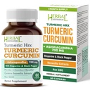 Suplemento Cúrmico Suplemento Hrx- Imune, Metabolismo Booster Suplemento Conjunto de Apoio com Curcumina Cúrmica, Boswellia, Curcuma e Extrato de Pimenta Negra - 60 Cápsulas