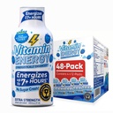 Vitamina Energia Imune+ Força extra Energia Shot Blue Framboesa 48 Pack, 260mg Cafeína Natural, B-Vitaminas, Citicolina, Chá Verde, Imunidade e Foco Suporte, Açúcar Zero, Sem glúten 1,93 fl oz