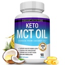 Toplux Keto MCT Oil Cápsulas - 3000mg Natural Puro Óleo de coco Extrair Comprimidos, Fonte de Energia, Fácil de Digerir para Homens Mulheres, 90 Softgels, Suplemento