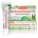 De La Cruz 1% Hidrocortisona Creme - Força Máxima - Topical Anti Comichão Hidrocortisona Creme com Aloe Vera e Hidratantes para pele seca, vermelhidão, Dermatite, Eczema e Rashes - 1 OZ (28g)