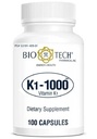 K1- 1000 (Vitamina K1) 100 Cápsulas - 3 Embalagem - Bio- Tech Pharmacal