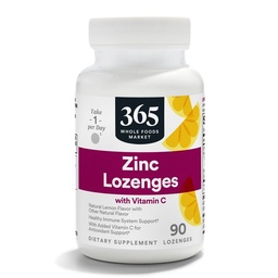 365 por mercado inteiro de alimentos, LOUnceenges Zinc Vitamina C, 90 Contagem
