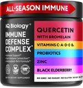 Quercetin with Bromelain - Cápsulas Premium Quercetin para Suporte Imune e Respiratório* - Chá Verde Zinco Magnésio Vitamina D Vitamina C Vitamina E Ginger Turmérica Selenium Cálcio - 60 Cápsulas
