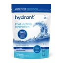 Hydrant - Bulk Hydration Powder, sem sabor, 50 Servings Rápido Atuando Electrolyte Rehydration Powder - Zero Sugar Flavorless Drink Mix para uso diário, viagens e exercícios