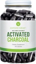 Antler Farms - 100% Coco puro carvão ativado, 180 Cápsulas 260mg - Selvagem Colheitada, Shell de coco virgem, USP Grau Alimentar, Vapor ativado, Ultra Fine