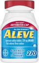 Aleve Soft Grip Artrite Cap Comprimidos, alívio da dor de ação rápida durante todo o dia para dores de cabeça, dores musculares, e redução da febre, cápsulas de sódio Naproxen, 220 mg, 270 contagem