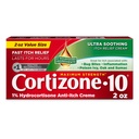 Cortizone-10 Força máxima Ultra calmante Itch Relief Cream, 1% de hidrocortisona, de ação rápida, Anti-Itch Cream para mordidas de insetos, Erupção cutânea, Eczema, Psoríase, Ivy veneno, Carvalho, Sumac & More, 2 onças