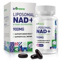 900 mg NAD lipossómico+ Suplemento com Trans Resveratrol 300 mg, substitui NMN, Absorção Superior, Verdadeiro NAD Plus Suplemento para reparo de DNA e aumentar NAD+, defesa do envelhecimento, energia, longevidade, 60 Softgels