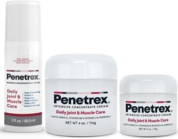 Pinetrex Joint & Muscle Therapy Trio - Conforto calmante para as costas, pescoço, mãos, pés - Corpo inteiro Premium, Esfregue com Arnica, Vitamina B6 HSH & Boswellia - 2 onças, 3 onças, 4 onças