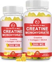 (2 Pack) Creatina Gummy mono-hidratado, Açúcar grátis Chewable Creatine Suplementos para homens e mulheres, Creatina Gummy Ganhos para construção muscular, Energia, Pré-treino, Abacaxi sabor