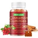 Canela de Ceilão Gummies, Canela de Ceilão 2400mg com Berberina, Açafrão, Vinagre de Maçã, Melão Amargo, Crómio - 60 Condes