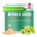 Amla Powder & Green Tea Superfood Supplement, 20x Ultra concentrado Amla, Apoio Antioxidante, Feito com chá oolong e Groselhas indianas, Orgânico, Vegan, sabor clássico, 90 Servings