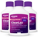 Cuidado básico ClearLax, Polietileno Glicol 3350 Pó para Solução, Laxante osmótico, Sem sabor, 1,11 libra (Pacote de 3)