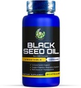 Cápsula de óleo de semente preta, Não-GMO, Vegan, Halal, Pressed a frio, Qualidade Premium, 100% líquido Pure Blackseed Oil Cápsulas, 60 contagem, 1000mg por serviço