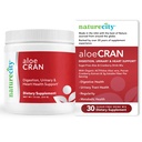 NaturezaCity AloeCran - Puro Aloe Vera Mistura com Cranberry Powder Supplement - Mistura de Combo de Fibra Livre de Açúcar para Saúde Digestiva e Urinária - Gut & Suporte à Saúde Metabólica - 30 Dias de Abastecimento