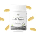 Cápsulas Oleosas Emu - Coração, Cabelo, Metabolismo e Suplemento de Apoio Conjunto - Óleo Emu de Grau Farmacêutico com CLA, Ómega 3, 6 & 9 com Vitamina K2, A & E por Y-Not Natural - 1000mg, 100 Cápsulas