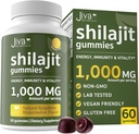 Jiva Botanicals Puro Shilajit do Himalayas Gummies para homens e mulheres - Shilajit Gummies 1000mg para envelhecimento saudável, Imune System & Suporte Energia Normal - Livre de açúcar, Vegan, 60 Contagem (Pacote de 1)