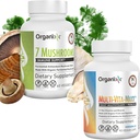Organixx 7 Mushroom Organic Mushroom Supplement (60 Cápsula Vegetariana) & Multi-Vita-Maxx Whole Food Multivitamin (90 Cápsulas Gel)