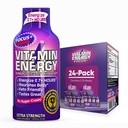Vitamina Energia Focus+ Energia de força extra Tiro Berry 24 Pack, 260mg Cafeína Natural, B-Vitaminas, CoQ10, Aminoácidos, Foco, Produtividade e clareza, Açúcar Zero, Gluten-Free, 1,93 fl oz