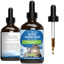 Bem-estar do animal de estimação Blood Sugar Gold Cats - Holistic Blood Sugar Support, Pancreas & Fígado Saúde, Ginema, Fenugreek & Devil’s Club - NASC Certified & Vet-Formulated - 4 oz Liquid