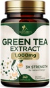 Green Tea Extract Cápsulas 1000 mg - Padrão 45% EGCG & 98% Polifenóis - 3X Força Green Tea Pills para Energia Natural - Suporta saúde do coração, Suplemento de ervas, Vegan, Não-GMO - 240 Cápsulas