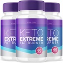 Laboratórios Keto Extreme Capsules, Keto Extreme Fat Burner Supplement, Keto Extreme para Saúde Corporal Total, Keto Extreme Maximum Strength Formula (180 Cápsulas) (Pacote de 3)