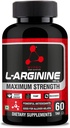 Nutrição Esportiva L-Arginina 1000mg Suplemento para Crescimento Músculo, Resistência, Imune Booster & Energia, 60 Comprimidos