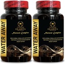 Pílulas de água natural - Diuréticos Pílulas de água, Alívio Bloating de ação rápida, Alívio de Retenção de Água, Dieta de Ácido úrico, Retenção de Água e Flushing - 2 Garrafas