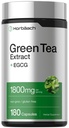 Horbäach EGCG Green Tea Extract Pills (Pílulas de Extrato de Chá Verde) 180 Cápsulas (máx. potência) Não-GMO e Suplemento sem glúten