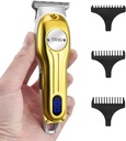 Aparador de barba DSP para homens, cortador de cabelo sem fio Shavers, cortador de cabelo facial para barba e bigode aparar, Kit de corte de cabelo profissional para homens Display LED recarregável (Ouro)