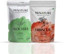 Combinação de cuidados de cabelo por minature □ Conjunto de Aloe Vera pó e Hibisco em pó