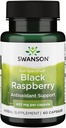 Swanson Black Framboesa - Suplemento de ervas promovendo o apoio geral do bem-estar - Fonte natural de flavonoides e vitamina C - (60 cápsulas, 425mg cada)