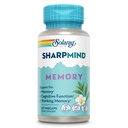 SOLARAY SharpMind Memory Formula - Suplementos Cérebro para Memória e Foco - Cognivia, Gotu Kola & Chaga Mushroom Supplement - Ginkgo Biloba Alternativa - Garantia de 60 dias - 30 Servings, 60 VegCaps