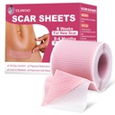 Folhas de Silicone Cicatriz, Fita de Silicone Cicatriz para Cicatrizes Cirúrgicas, Seção C, Tuck Tummy, Remoção de Bump Kelóide, Fita de rosto para rugas Overnight (1,6"X 59" Roll-1,5M-Pigment Reduction-Pink)