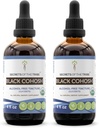 Segredos da tribo Black Cohosh USDA Orgânico Extrato Livre de Álcool, Gotas de Ervas de Alta Potência □ Feito a partir de 100% Certified Organic Black Cohosh (Cimicifuga Racemosa) Secado Root 2x4 oz