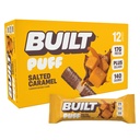 Barra construída, Puff Protein Bars, Puff Caramel Salgado, 17g Snacks Protein, On-The-Go Bars, Apenas 140 calorias, 6g Açúcar, Colágeno, Glúten Livre, 12 Contagem