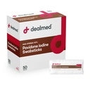 Dealmed Povidone Iodine 10% Swabsticks - Pacotes Selados Individualmente Perfeito para Cuidados com Feridas e Kits Portáteis de Primeiros Socorros, 50 / Caixa (Pacote de 1)